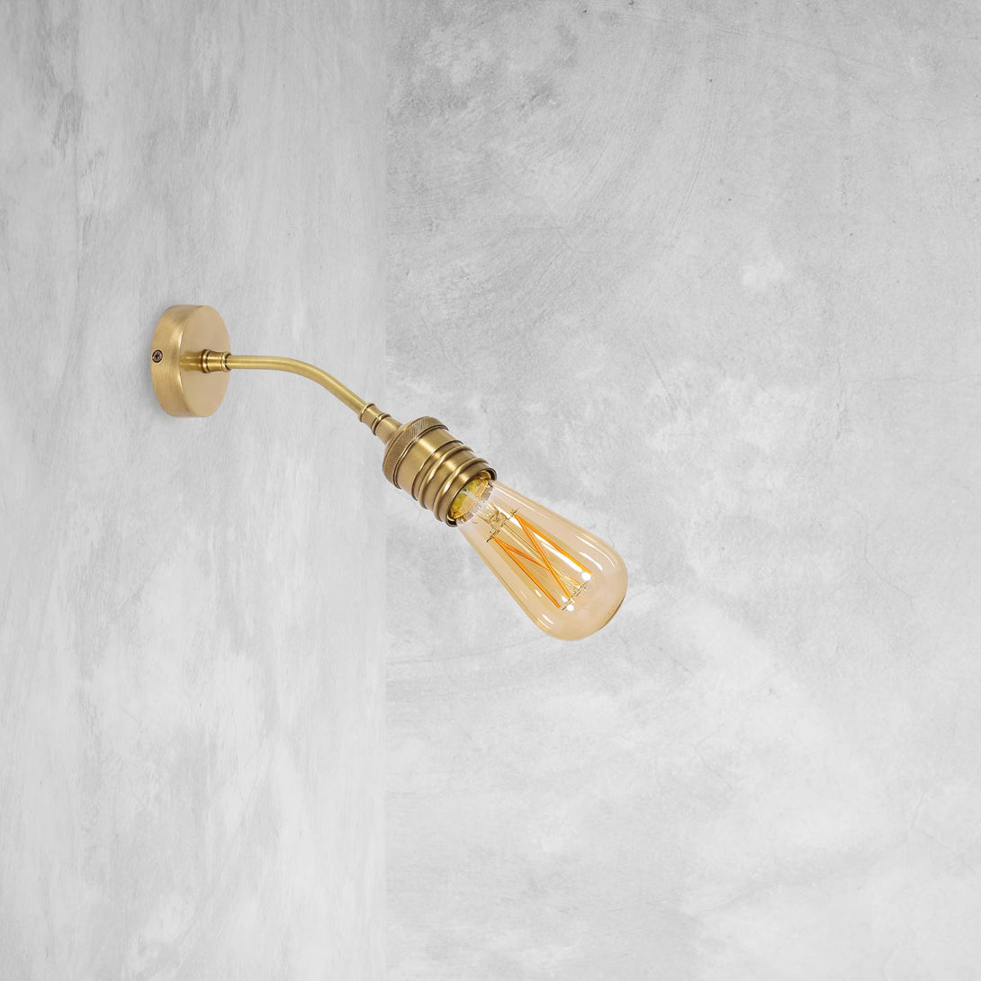 Retro Wall Lamp Real Brass Vintage Led Edison Ghidini 1849
