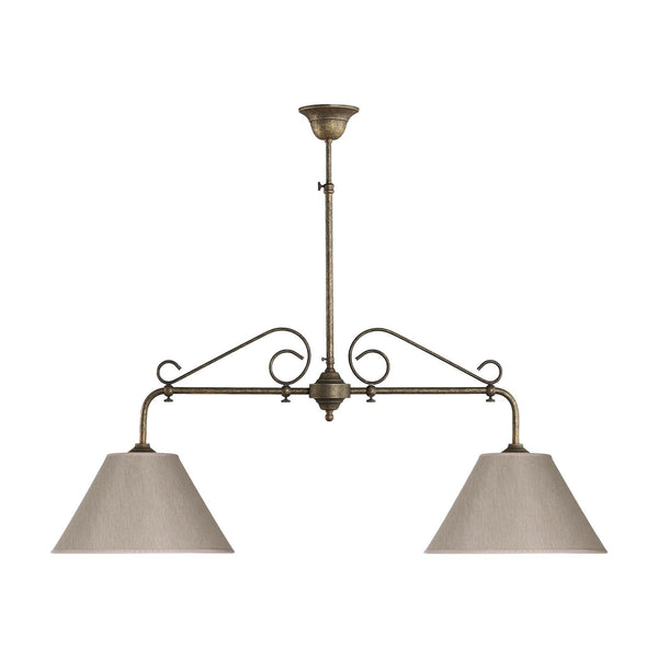 t4option0_0 | Rustic Bar Pendant Light Antique Brass And Cloth Shades Ghidini 1849