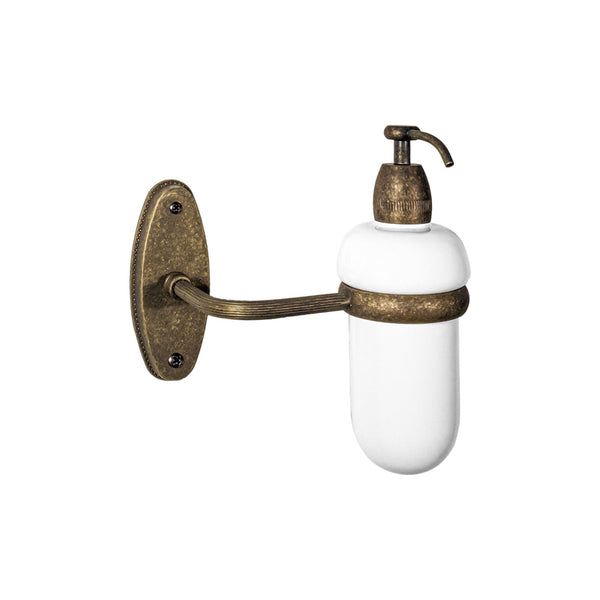 t4option0_0 | Rustic Bathroom Soap Dispenser Old Brass Ceramic Ghidini 1849