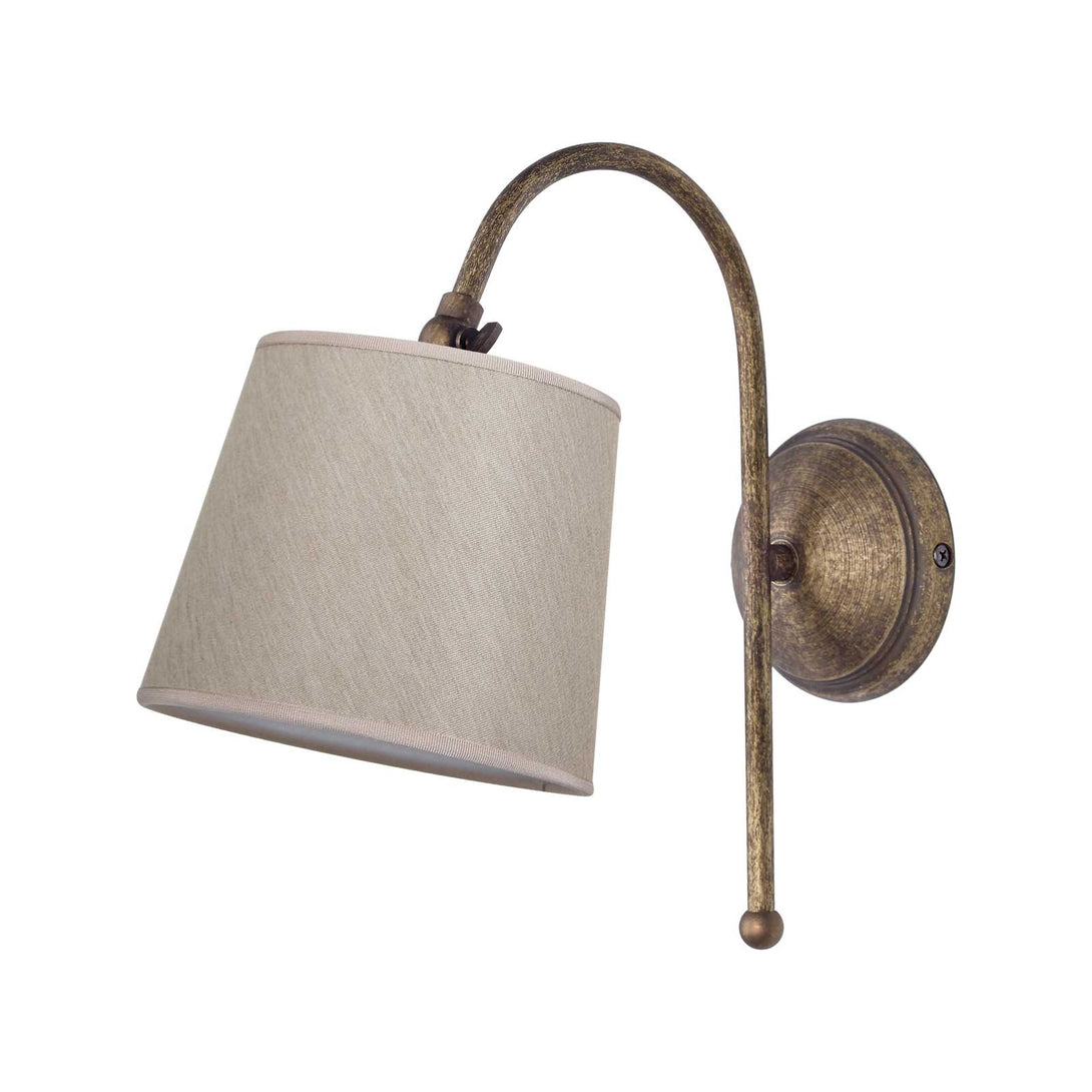 Rustic Indoor Wall Sconces Aged Brass Adjustable Ghidini 1849