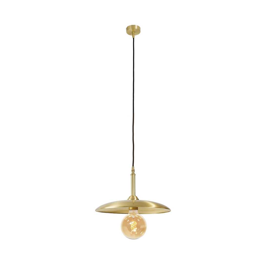 Satin Brass Pendant Light Large Vintage Led Elio Ghidini 1849