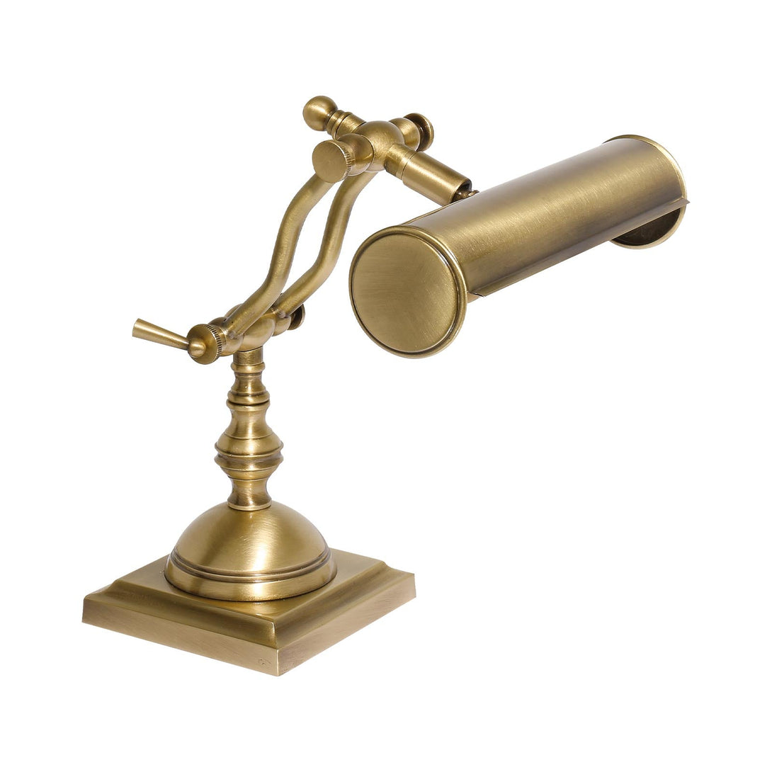 Small Bankers Lamp In Real Bronze Brass Italian Ghidini 1849