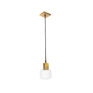 Square Pendant Light In Brass Adjustable Creta | Ghidini 1849