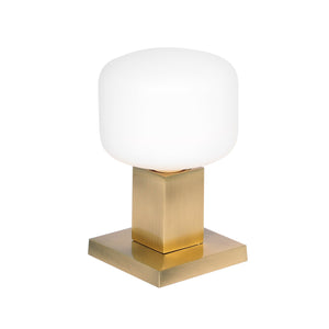 Square Table Lamp Vintage Solid Brass Creta | Ghidini 1849