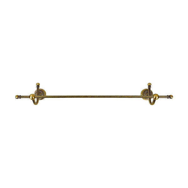 Monza Double Towel Rail 67cm Polished Brass - Broughtons Lighting