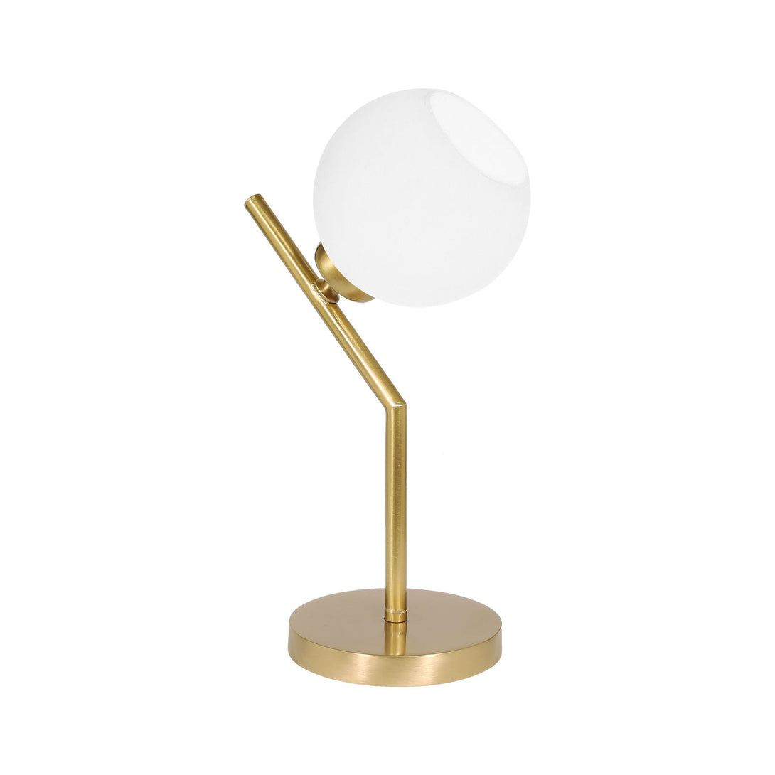 Table Lamp Brass White Glass Half Sphere Trivia Ghidini 1849