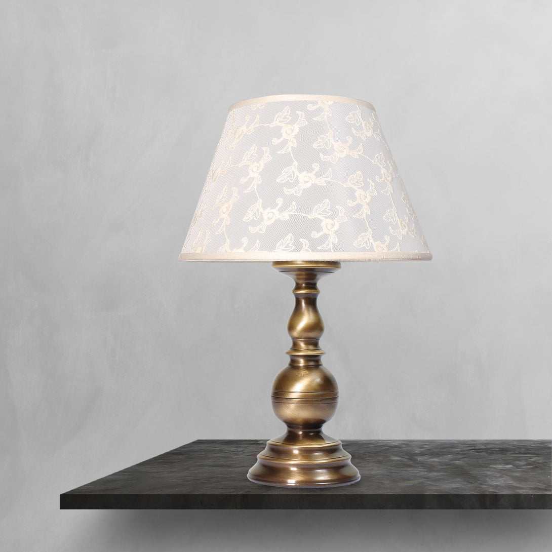 Table Lamp Design Classic White Shade Fiammingo Ghidini 1849