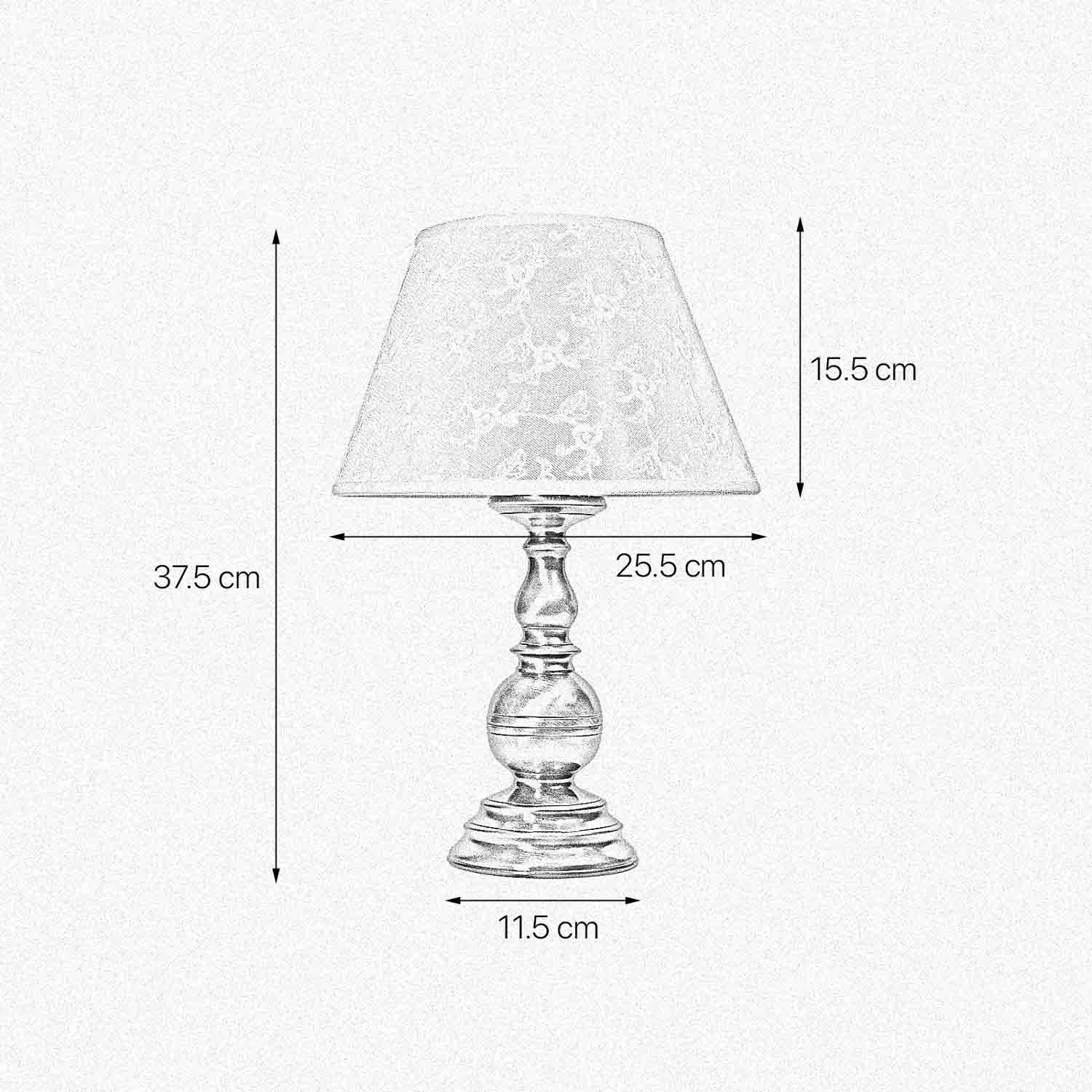 Table Lamp Design Classic White Shade Fiammingo | Ghidini 1849