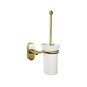 Toilet Brush Holder Bronzed Brass Ceramic Sara | Ghidini 1849