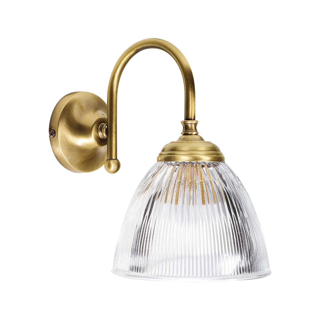 Traditional Brass Wall Sconce And Industrial Glass Ghidini 1849