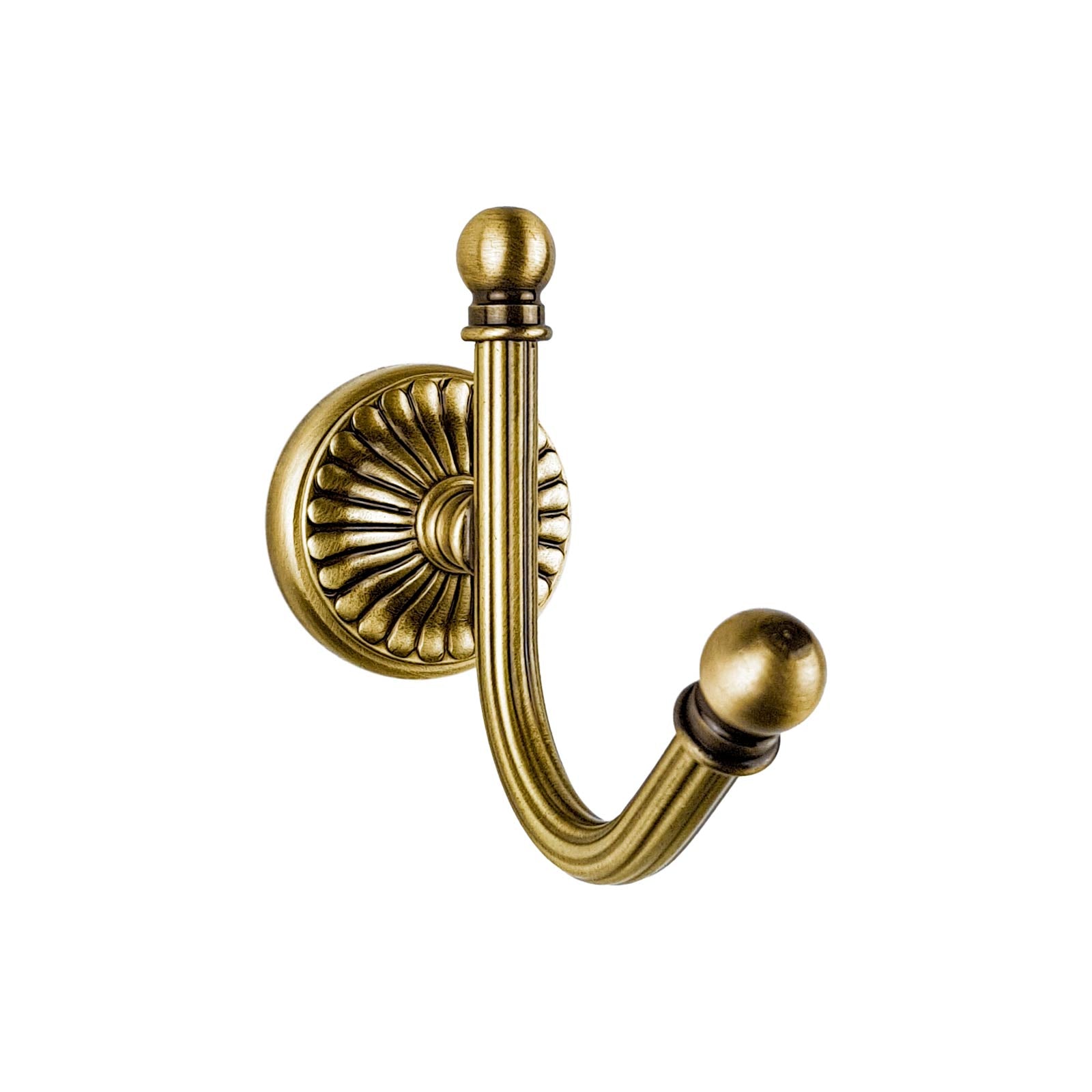 Weare Home Ganci Doppi In Ottone Anticato Per Vestiti E Asciugamani, Vintage Da Parete Per Bagno, Con Intagli Floreali