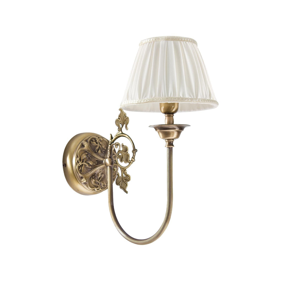 Traditional Wall Sconce With Shade Real Brass Simona Ghidini 1849
