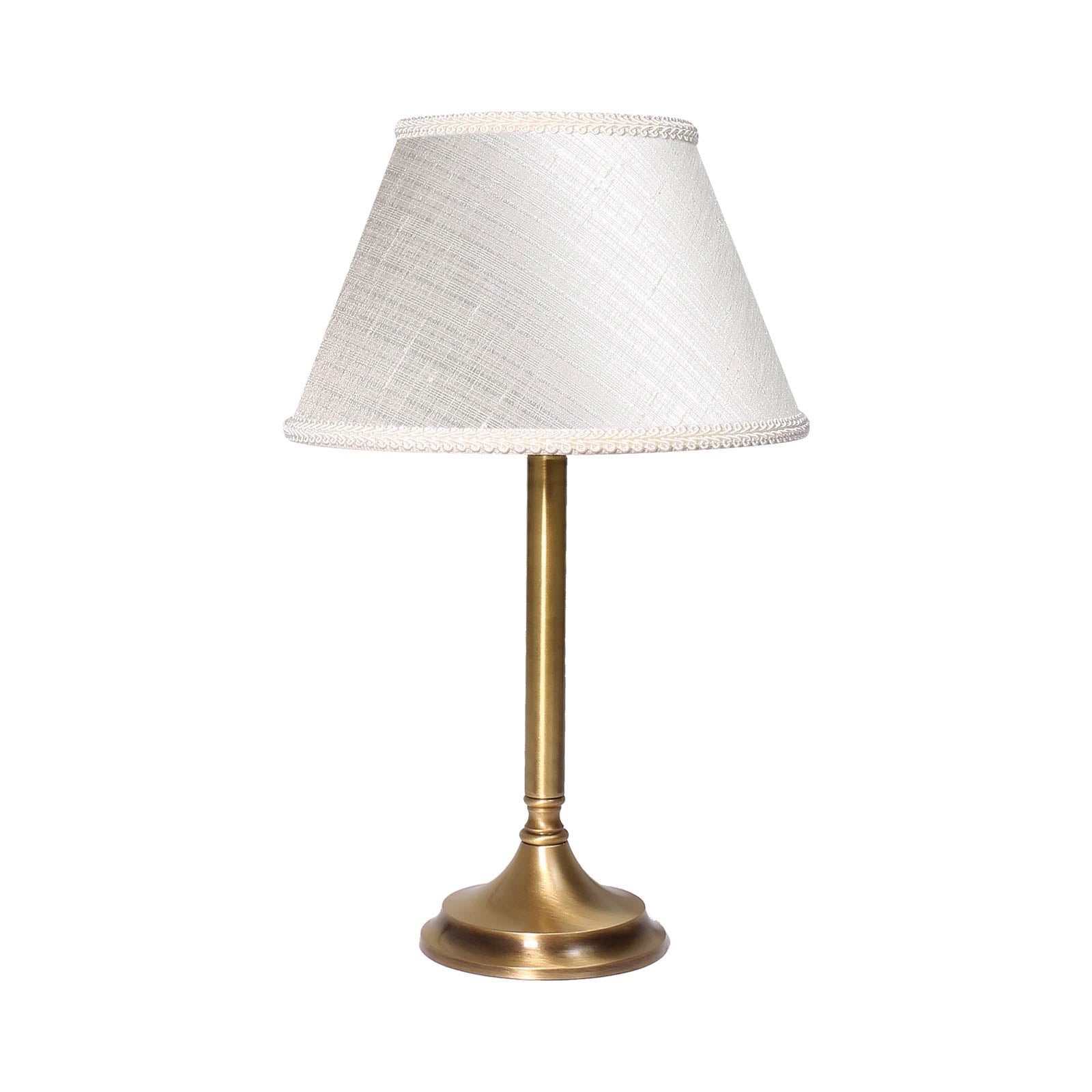 Vintage Abat Jour Premium Brass And White Fabric | Ghidini 1849