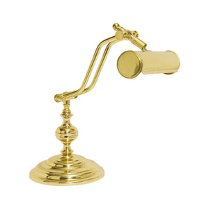 Vintage Brass Bankers Lamp Glossy And Adjustable | Ghidini 1849