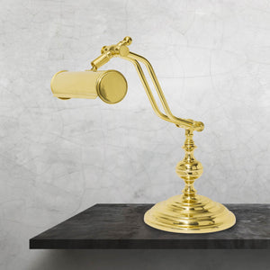 Vintage Brass Bankers Lamp Glossy And Adjustable | Ghidini 1849