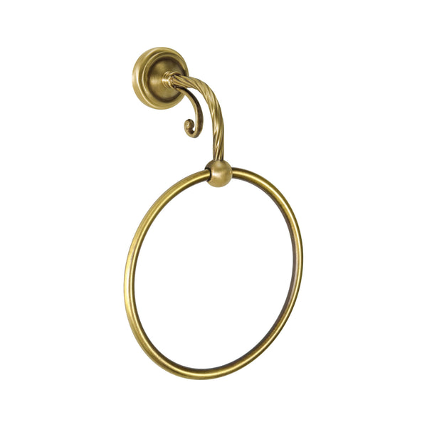 t4option0_0 | Vintage Brass Towel Ring Holder Solid Impero Ghidini 1849