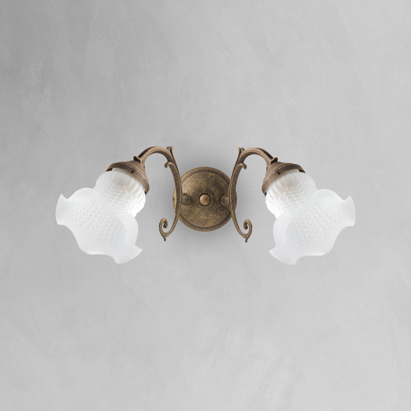 t4option0_0 | Vintage Double Wall Light Old Brass Liberty Design Ghidini 1849