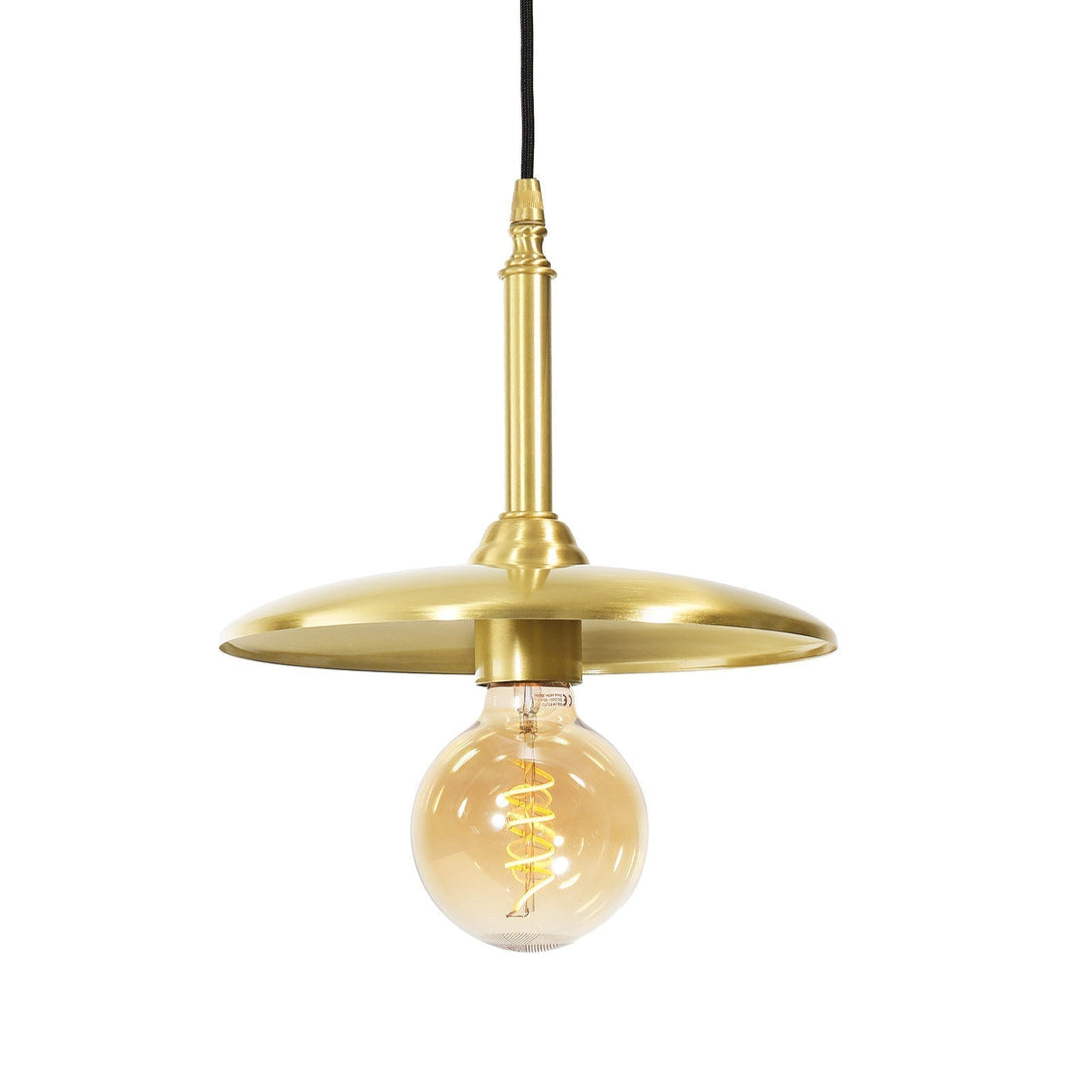 Vintage Hanging Lamp Real Brass Bright Premium Led Ghidini 1849