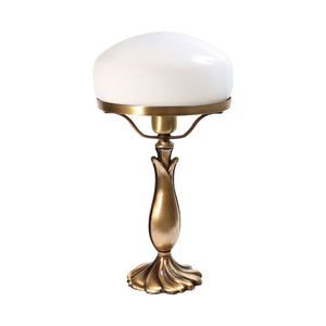 Vintage Mushroom Lamp Floral With White Glass | Ghidini 1849