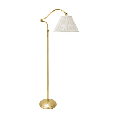 Vintage Swing Arm Floor Lamp Premium Italian Brass by Ghidini 1849