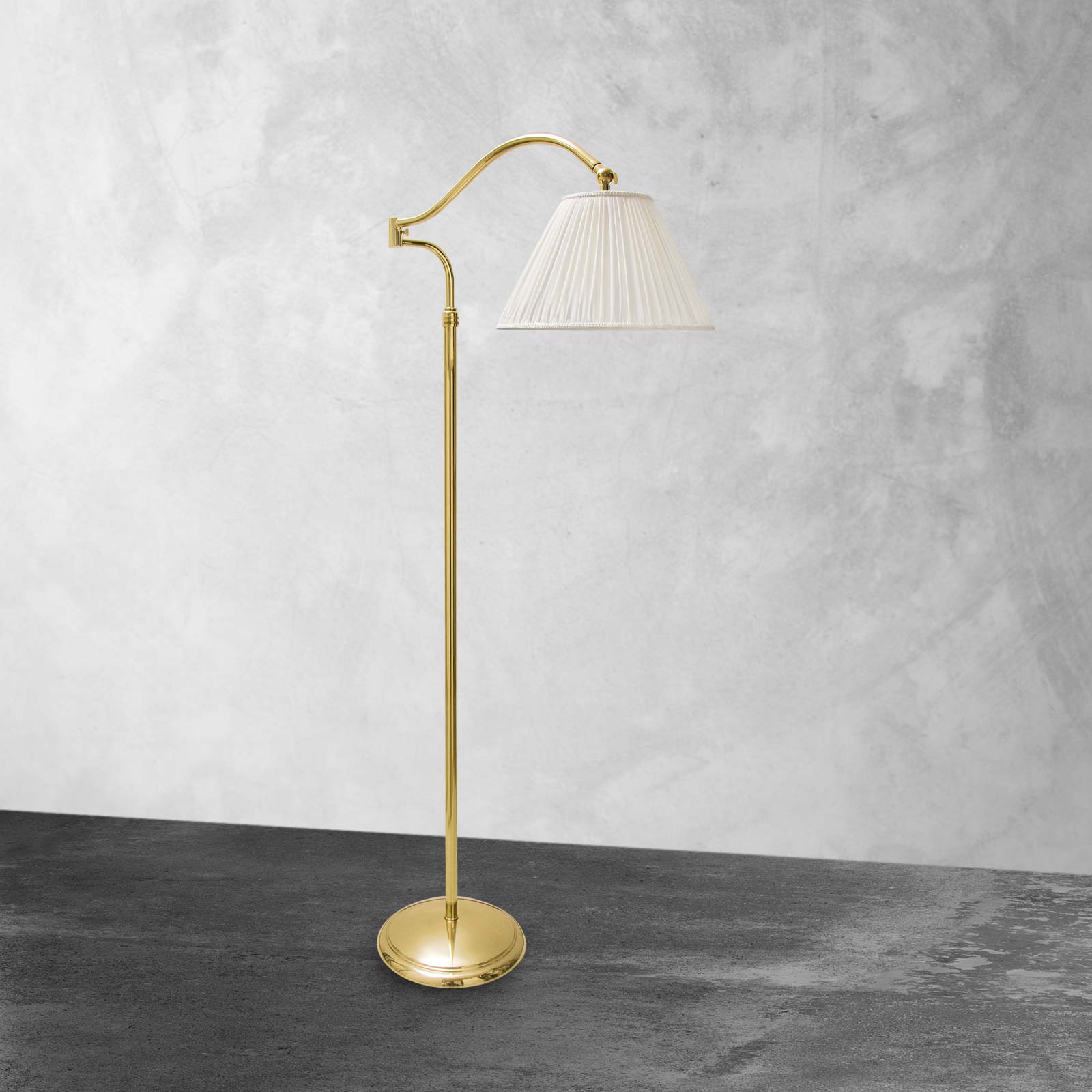 t4option0_0 | Vintage Swing Arm Floor Lamp Premium Italian Brass Ghidini 1849