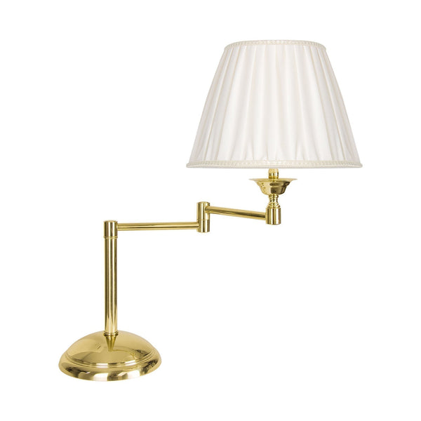 t4option0_0 | Vintage Swing Arm Table Lamp Brass And White Shade Ghidini 1849