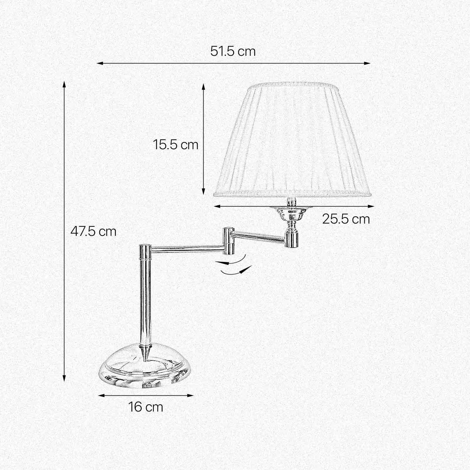 t4option0_0 | Vintage Swing Arm Table Lamp Brass And White Shade Ghidini 1849