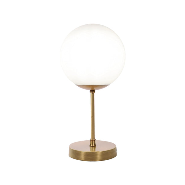 t4option0_0 | Vintage Table Lamp Brass Globe White Glass Musa Ghidini 1849