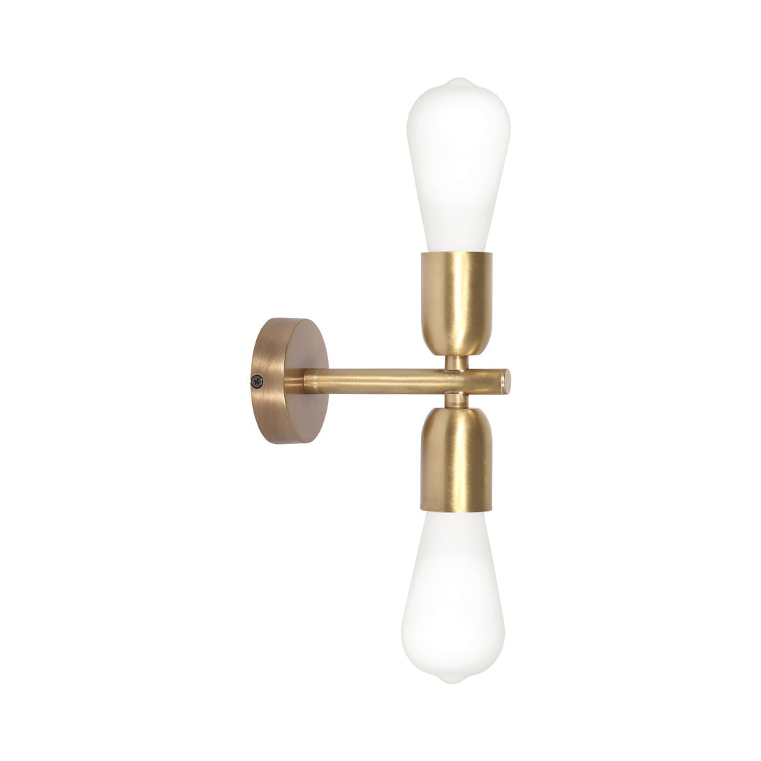 Wall Sconce Light Brass White Double Led Stella Ghidini 1849