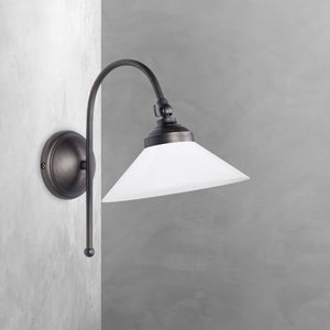 t4option0_0 | White Glass Wall Light Dark Bronze Adjustable Sofia Ghidini 1849